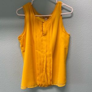 Banana Republic Yellow Sleeveless Blouse